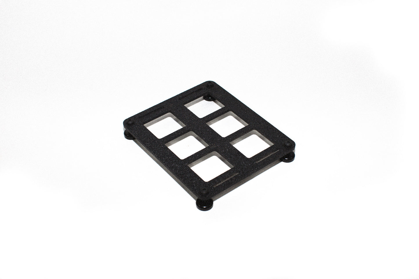 6-slot ABS MOLLE panel equipped with magnetic mounting feet for attaching to metal surfaces.